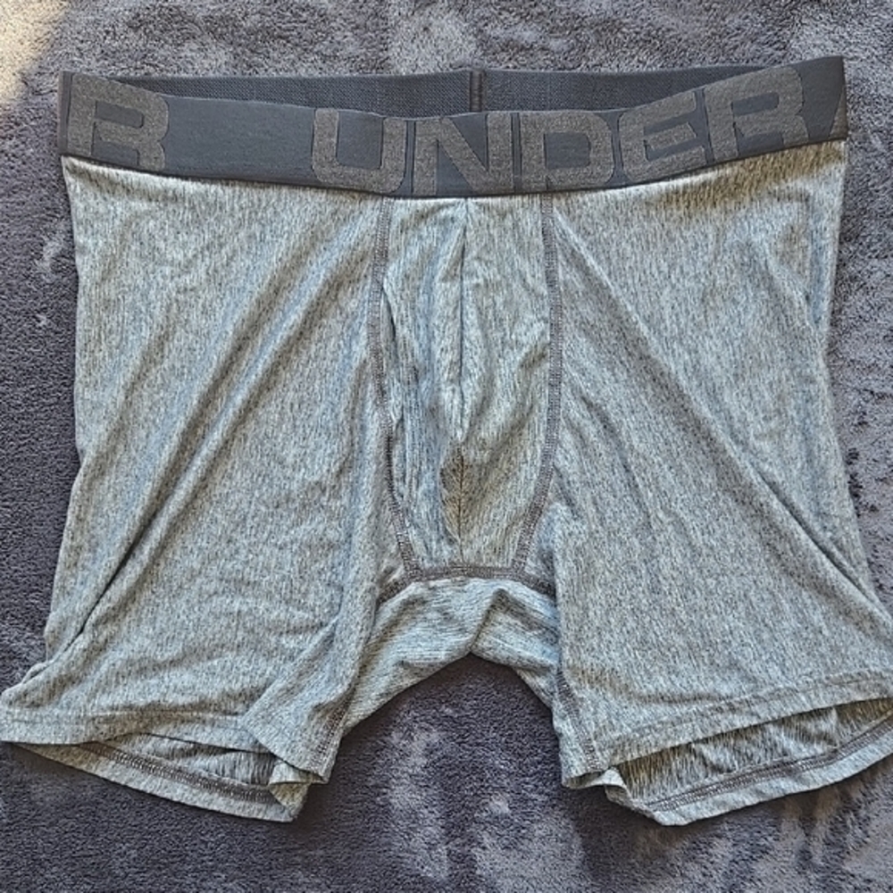 Under Armour Gray Boxer Briefs with Elastic Waistband